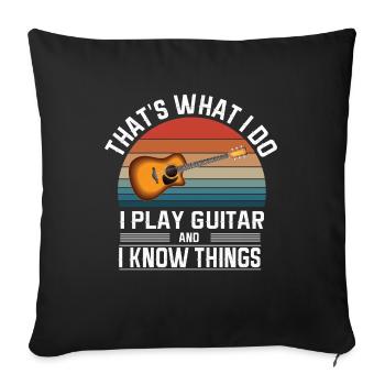 Gitarre Musik Gitarisst Gitarren Spruch - Sofakissenbezug 45 x 45 cm - Schwarz - Vorne