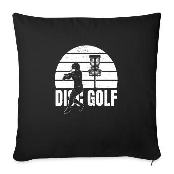 Frisbee Golf Disc Golf - Sofa pillowcase 17,3'' x 17,3'' (45 x 45 cm) - black - Front