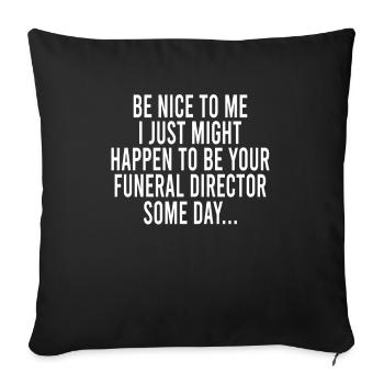 Enterrement des pompes funèbres - Housse de coussin décorative 45 x 45 cm - noir - Devant