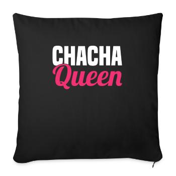 Musique de danse chacha pratiquant le latin - Housse de coussin décorative 45 x 45 cm - noir - Devant