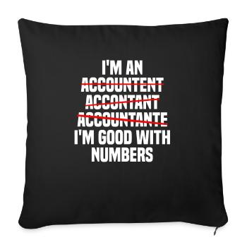 Examen d’auditeur fiscal - Housse de coussin décorative 45 x 45 cm - noir - Devant