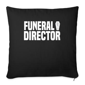 Funérailles funéraires - Housse de coussin décorative 45 x 45 cm - noir - Devant