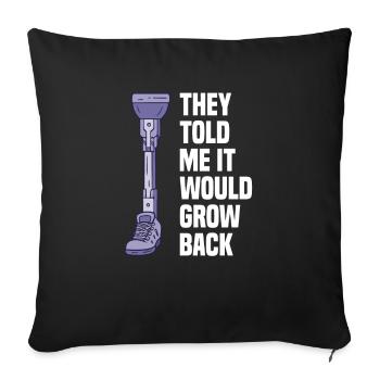 Leg amputation prosthesis wheelchair - Sofa pillowcase 17,3'' x 17,3'' (45 x 45 cm) - black - Front