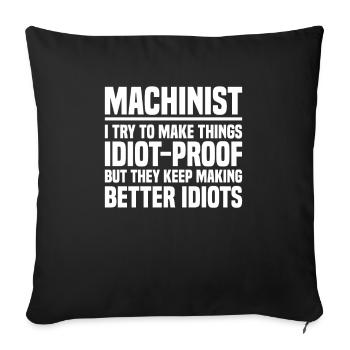 Cutter Zerspahner Mechanic - Sofa pillowcase 17,3'' x 17,3'' (45 x 45 cm) - black - Front