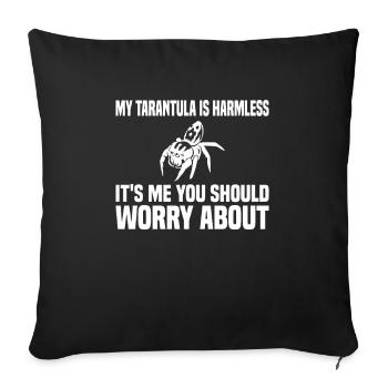 Tarantula Pet Arachnid - Sofa pillowcase 17,3'' x 17,3'' (45 x 45 cm) - black - Front