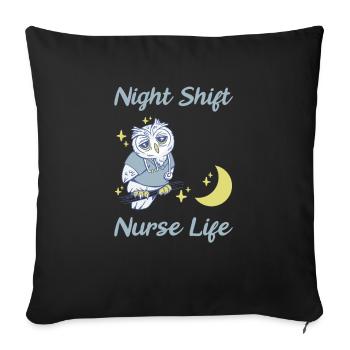 Emergency Nurse - Sofa pillowcase 17,3'' x 17,3'' (45 x 45 cm) - black - Front