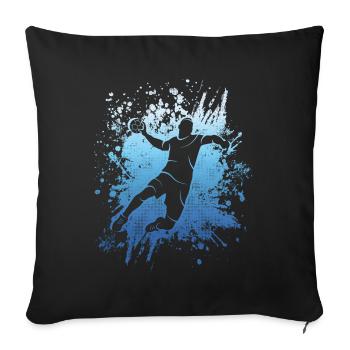 Handball Player Handball Game Handball Player - Sofa pillowcase 17,3'' x 17,3'' (45 x 45 cm) - black - Front