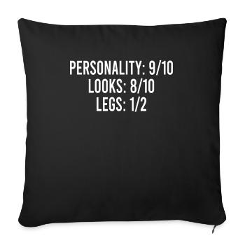 Leg prosthesis surgery amputation leg - Sofa pillowcase 17,3'' x 17,3'' (45 x 45 cm) - black - Front