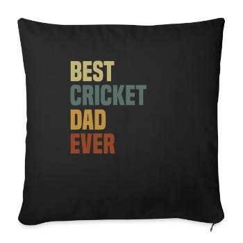 Cricket Dad Papa Player sport - Sofa pillowcase 17,3'' x 17,3'' (45 x 45 cm) - black - Front