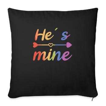 Lgbt Lesbians Rainbow Flag Bisexual Queer - Sofa pillowcase 17,3'' x 17,3'' (45 x 45 cm) - black - Front