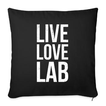 Live Love Lab, Enquêteur - Housse de coussin décorative 45 x 45 cm - noir - Devant