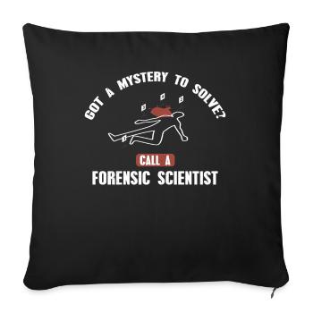 Do you have a puzzle to solve? Call a - Sofa pillowcase 17,3'' x 17,3'' (45 x 45 cm) - black - Front
