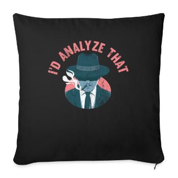 I would analyze that, investigators - Sofa pillowcase 17,3'' x 17,3'' (45 x 45 cm) - black - Front