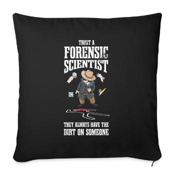 Faites confiance à un médecin légiste, - Housse de coussin décorative 45 x 45 cm - noir - Devant