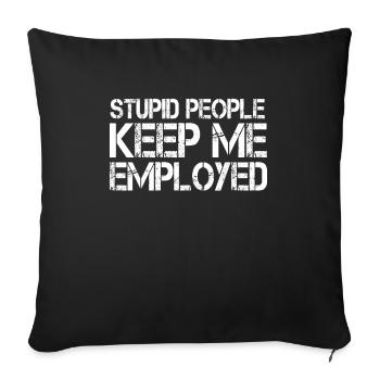 Shérif adjoint Police Law Officer Guard - Housse de coussin décorative 45 x 45 cm - noir - Devant
