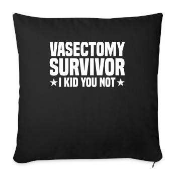 Vasectomy baby surgery in retirement Shooting - Sofa pillowcase 17,3'' x 17,3'' (45 x 45 cm) - black - Front