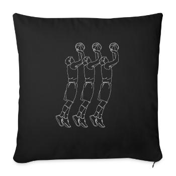 Basketball Tall Player Sports - Sofakissenbezug 45 x 45 cm - Schwarz - Vorne
