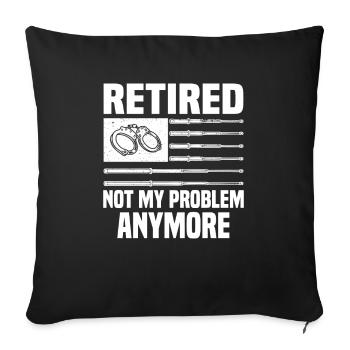 Shérif adjoint Police Law Officer Guard - Housse de coussin décorative 45 x 45 cm - noir - Devant