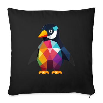 Penguin Baby colorful - Sofa pillowcase 17,3'' x 17,3'' (45 x 45 cm) - black - Front