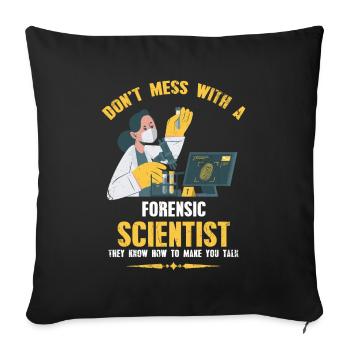 Ne plaisantez pas avec un médecin légiste - Housse de coussin décorative 45 x 45 cm - noir - Devant
