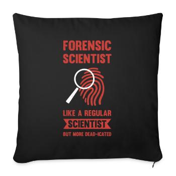 Médecin légiste comme un scientifique normal, - Housse de coussin décorative 45 x 45 cm - noir - Devant