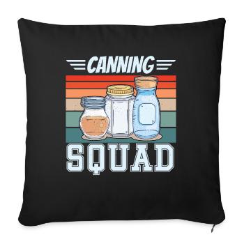 Canned food squad - Sofa pillowcase 17,3'' x 17,3'' (45 x 45 cm) - black - Front