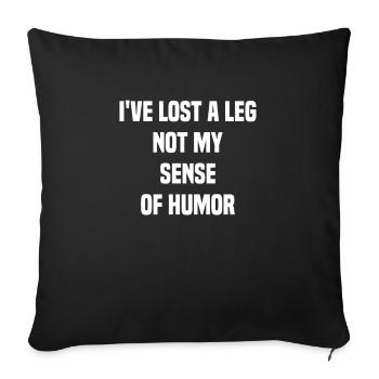 Leg amputation amputates leg - Sofa pillowcase 17,3'' x 17,3'' (45 x 45 cm) - black - Front