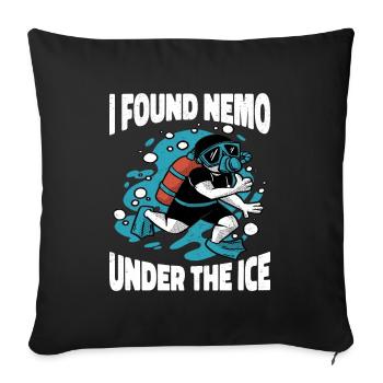 J’ai trouvé Nemo Under The Ice, Ice Diver - Housse de coussin décorative 45 x 45 cm - noir - Devant