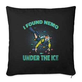 J’ai trouvé Nemo Under The Ice, Ice Diver - Housse de coussin décorative 45 x 45 cm - noir - Devant