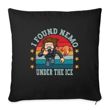J’ai trouvé Nemo Under The Ice, Ice Diver - Housse de coussin décorative 45 x 45 cm - noir - Devant