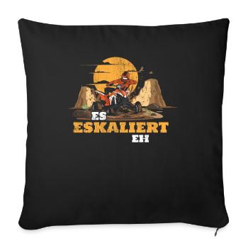 Es Eskaliert Eh Quad - Sofakissenbezug 45 x 45 cm - Schwarz - Vorne