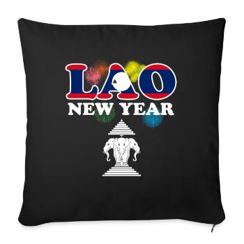 Laos Laotian Laotian New Year I Gift - Sofa pillowcase 17,3'' x 17,3'' (45 x 45 cm) - black - Front