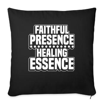 Healing Essence of the Faithful Presence, Chaplain - Sofa pillowcase 17,3'' x 17,3'' (45 x 45 cm) - black - Front