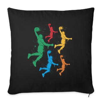 Basketballer Jungen Basketball Kinder - Sofakissenbezug 45 x 45 cm - Schwarz - Vorne