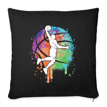 Basket-ball Hommes Joueurs de basket-ball Joueurs de basket-ball - Housse de coussin décorative 45 x 45 cm - noir - Devant