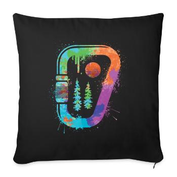 Bouldering, Free Climbing, Mountains, Climbing, Kids - Sofa pillowcase 17,3'' x 17,3'' (45 x 45 cm) - black - Front