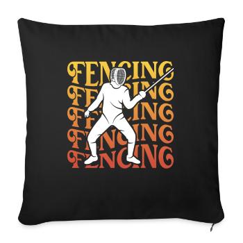 Fencer Fencing Master Fencing Women Men Fencing - Sofa pillowcase 17,3'' x 17,3'' (45 x 45 cm) - black - Front