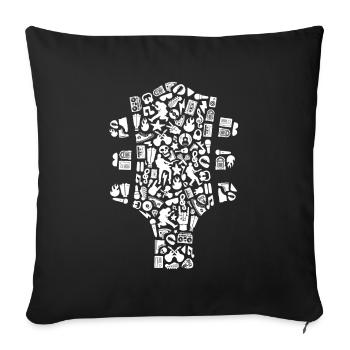 Bassist, Bass Guitarist, Bass Guitar, Bass Guitar - Sofa pillowcase 17,3'' x 17,3'' (45 x 45 cm) - black - Front