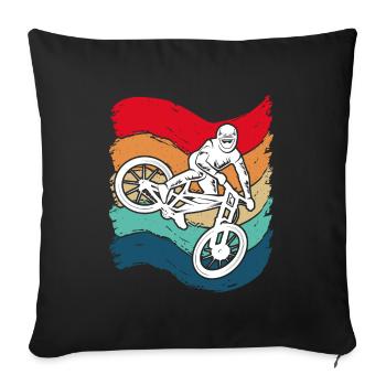 VTT VTT Cycliste Hommes VTT - Housse de coussin décorative 45 x 45 cm - noir - Devant