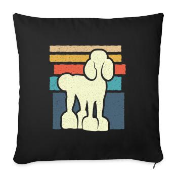 Poodle Lover Dog Owner Boy Dog Poodle - Sofa pillowcase 17,3'' x 17,3'' (45 x 45 cm) - black - Front