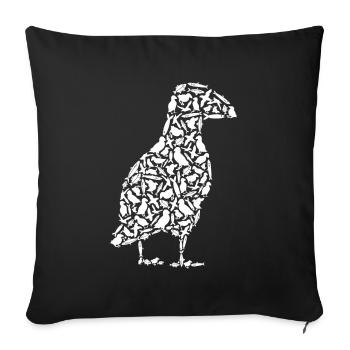 Puffin Puffin Girl Puffin - Sofa pillowcase 17,3'' x 17,3'' (45 x 45 cm) - black - Front