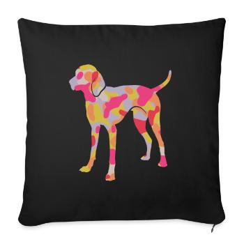 Weimaraner Hunde Hundemama Weimaraner Mädchen - Sofakissenbezug 45 x 45 cm - Schwarz - Vorne