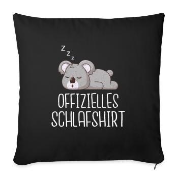 Official Sleep Shirt Sleepyhead Pajamas - Sofa pillowcase 17,3'' x 17,3'' (45 x 45 cm) - black - Front