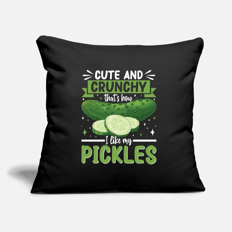Cadeau de concombre mignon et croquant Housse de coussin décorative 45 x 45 cm