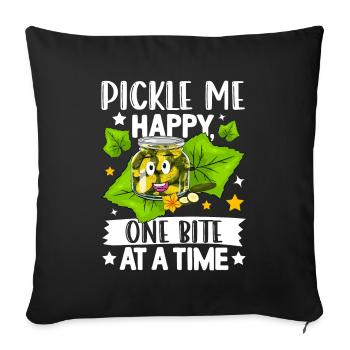 pickles- Gurken Geschenke, Gurken Tshirt - Sofakissenbezug 45 x 45 cm - Schwarz - Vorne