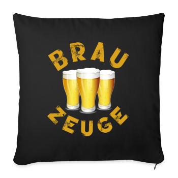 Brewman Beer Drinker - Sofakissenbezug 45 x 45 cm - Schwarz - Vorne