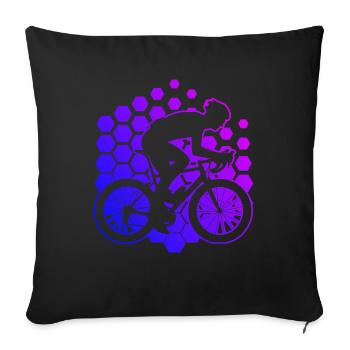 Road Cyclist Road Cycling Road Bike Road Bike - Sofa pillowcase 17,3'' x 17,3'' (45 x 45 cm) - black - Front