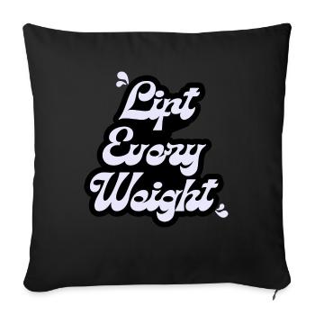 Soulevez chaque poids - Housse de coussin décorative 45 x 45 cm - noir - Devant