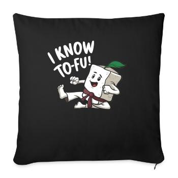 Tofu Lustiges - Sofakissenbezug 45 x 45 cm - Schwarz - Vorne