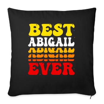 La meilleure Abigail de tous les temps - Cute Groovy Vintage Custom - Housse de coussin décorative 45 x 45 cm - noir - Devant